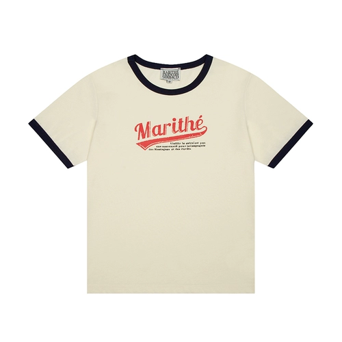 Корейский бренд прилив Гао Юньчжэнь Дженни Тот же Парадх Корт -Шорт -Сливки и Женщины Слим -Т -маначная куртка для лайки свободных моделей