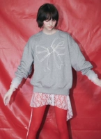 Ronron Cround Neck // Темно -серая 【Пятно】