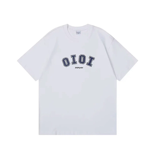 Хлопковая футболка с коротким рукавом для влюбленных, этнический стиль, круглый воротник, оверсайз, в американском стиле