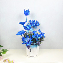 Silk net flower material diy handmade stocking flower blue lotus material package package novice entry set rain sister