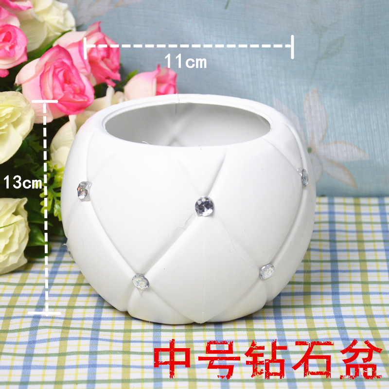 Sản phẩm mới trên màn hình cắm hoa cắm hoa chậu hoa kim cương bằng nhựa tự làm handmade vớ hoa bán nóng - Vase / Bồn hoa & Kệ cây treo ban công