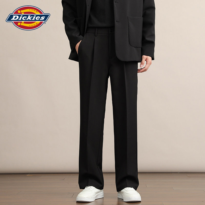 Dickies Wrinkle-Free Men's Dress Pants with a High-End Feel, Elastic Waist, New Autumn Style, Versatile, Loose Straight-Leg Casual Pants