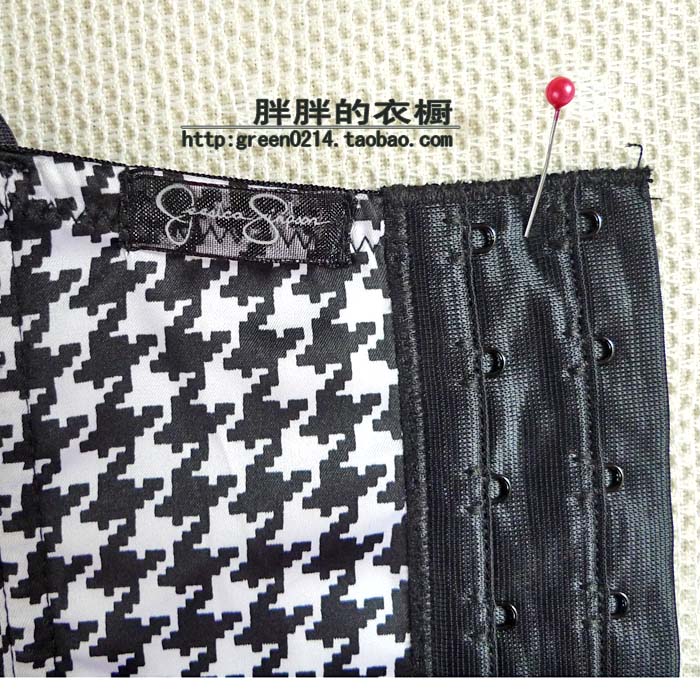 Châu âu và Hoa Kỳ phiên bản của mới kích thước lớn của phụ nữ houndstooth tòa xương cá vòng thép đồ lót mặc một corset vest 75B