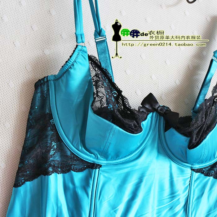 Xuất khẩu đuôi duy nhất mới kích thước lớn của phụ nữ tăng satin ren sexy xương cá corset 90-95CDE