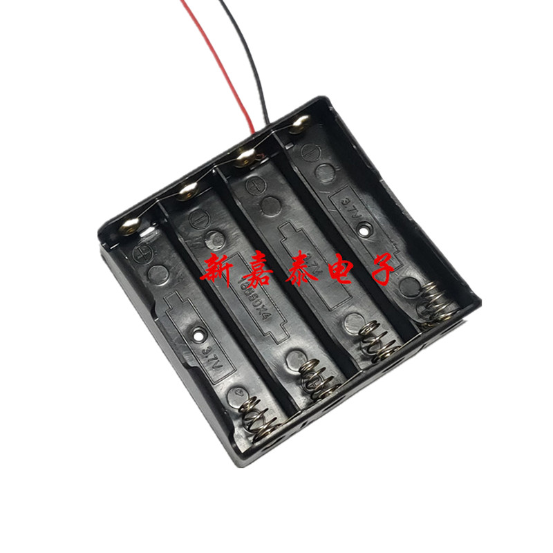 18650 Battery Box Four Battery Holder 18650 4 Cell 18650 Battery Box with Cable Parallel 3.7V