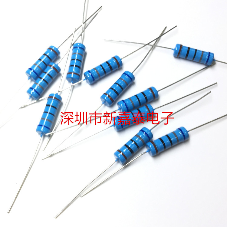 3W straight insert metal film resistance precision 1% gold film 5 color ring 750R 751