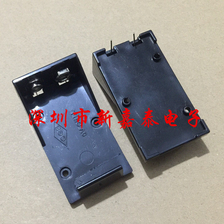 6F22 battery button, 9V battery button, 9V battery holder, battery box, no cover, no switch, with small black clip