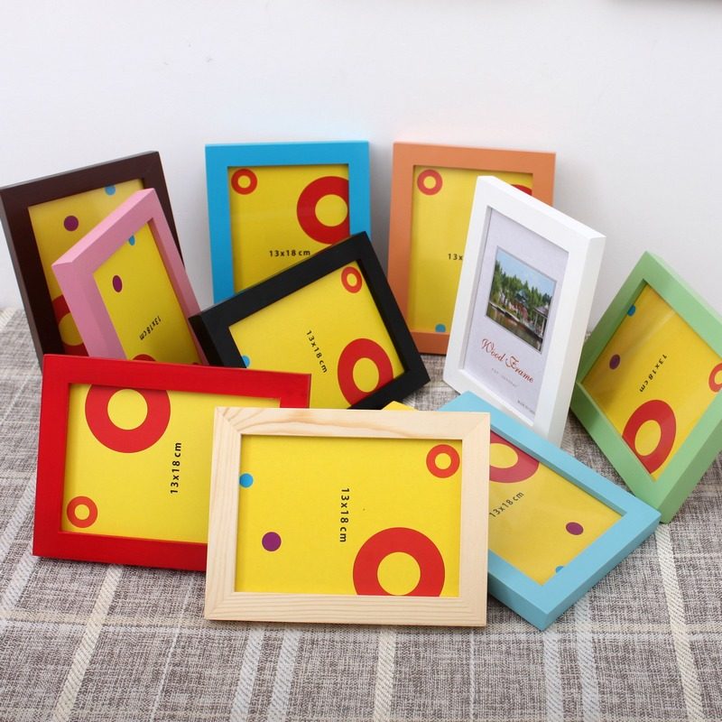 Thickened solid wood photo frame swing table 6 inch 7 inch 8 inch 10 inch 12 inch 16 inch A4 photo frame photo frame brief