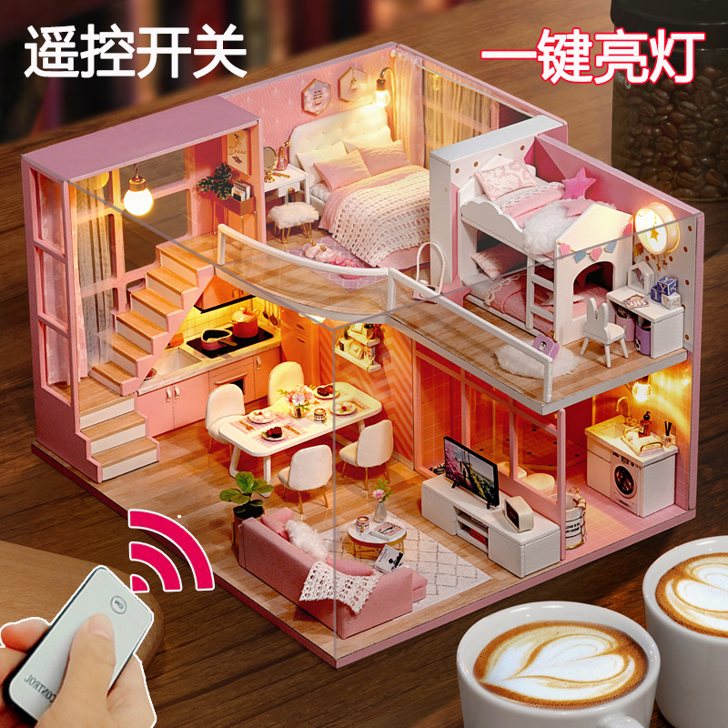 Woody DIY Octaonic Box Music Box Sky City Idea Birthday Gift For Little Girl Princess Children Princess