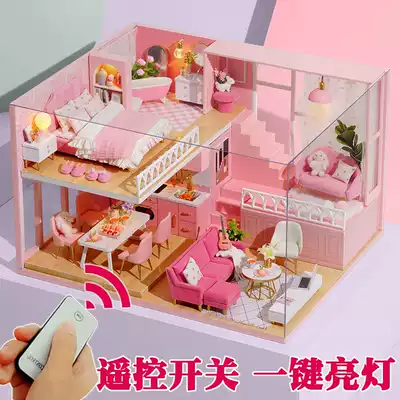 3D three-dimensional puzzle Wooden model girl toy house handmade DIY Hut Birthday Gift Children's Day