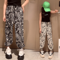 Girl Pants Summer Dress 2022 New National Wind Children Casual Sports Pants CUHK Child Summer Thin mosquito-proof pants