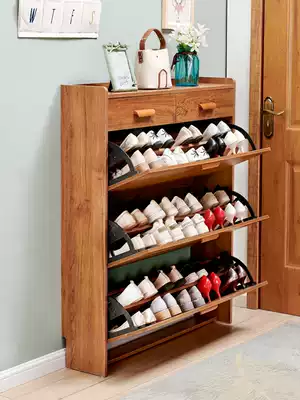 Ultra-thin shoe cabinet Household door narrow 17cm small dump-type entrance cabinet storage artifact space-saving shoe cabinet large capacity