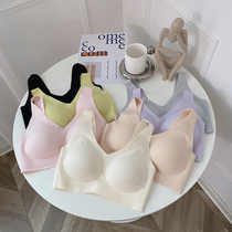 Underwear womens beautiful back summer thin models without steel ring big chest small ultra-thin seamless bra solid color sports vest bra