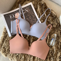 Japan naked feeling seamless underwear female summer small chest gathered big comfortable beauty back breathable non-steel ring