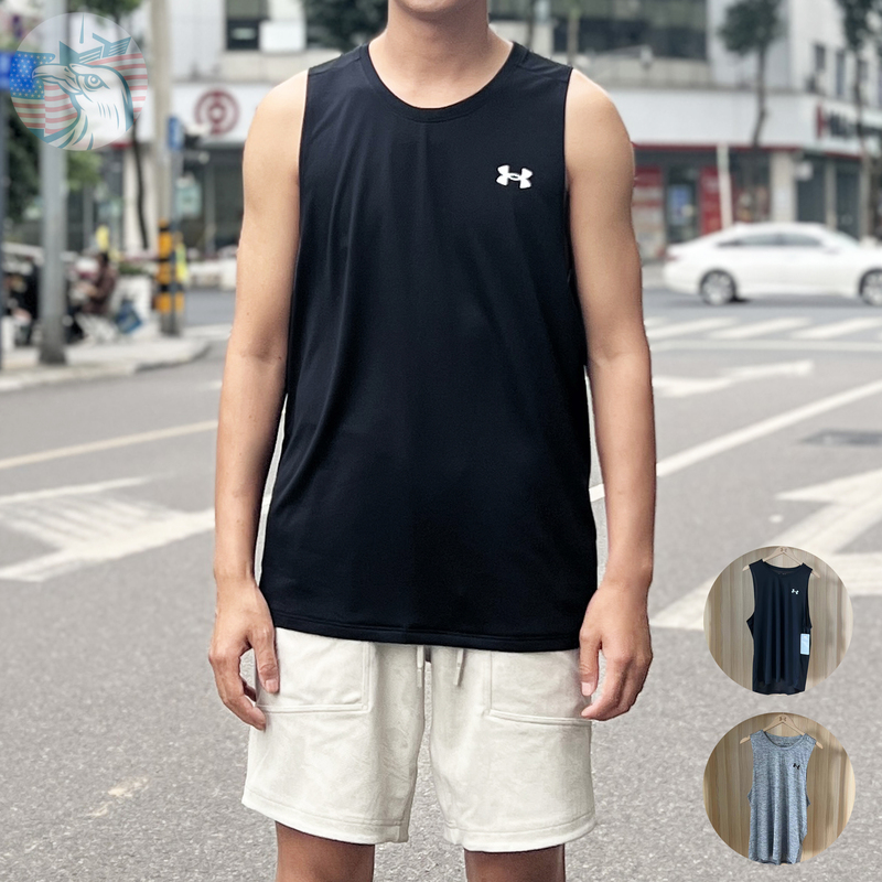 In Stock Ua under Armour Fitness Basketball Loose Sleeveless T-Shirt American Style Vest for Men 1382795