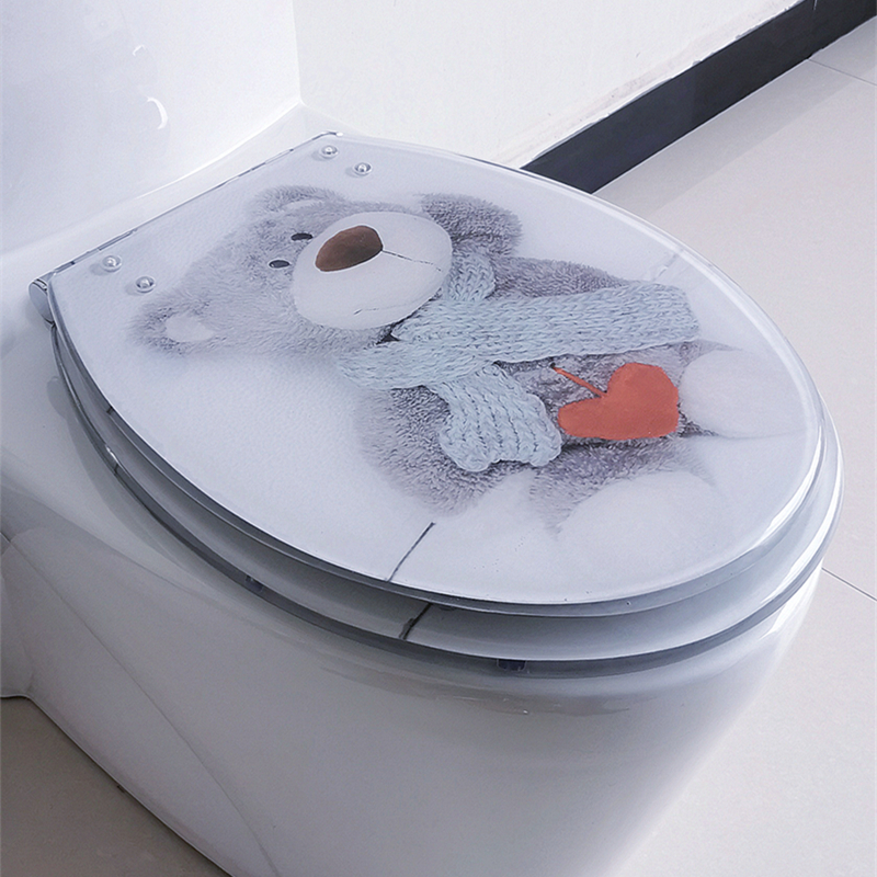 Resin toilet cover universal thickened toilet cover household flush toilet cover UVO type accessories old-fashioned