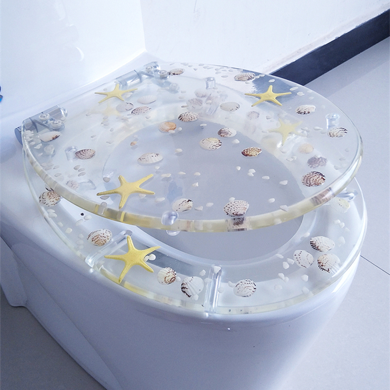 Resin toilet cover UVO type common old toilet ring slow to remove color mute toilet toilet cover plate thickening