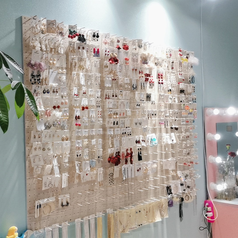 Shake sound live jewelry display rack wall hanging clothing store display rack wall selling jewelry earrings ear needle rack