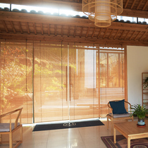 Customized bamboo curtain curtain roller curtain Chinese retro Zen lifting curtain shading partition shutter balcony