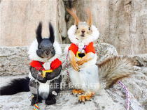 Pet squirrel clothes black-tailed marmot squirrel supplies hooded cute sweater Santa Claus (Christmas