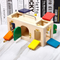 Kindergarten Montellas unlocking toy early education Puzzle Everyday Learning catch box Games teaching aids 2-3-4 years old