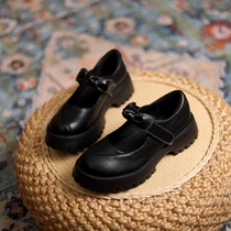 British style small leather shoes female jk summer thin thick-soled platform shoes round head black Mary Jane shoes Lolita shoes