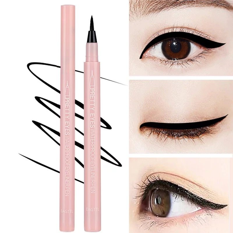 Eyeliner liquid pen waterproof, sweat-proof, not smudge-proof, long-lasting, thick black, quick-drying, big-eyed, big-eyed student net red recommended novice