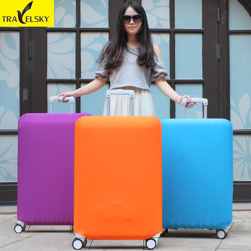 Suitcase protective sleeve elastic luggage cover abrasion-resistant pull-lever case suitcase cover protection bag 24 26 28 inch