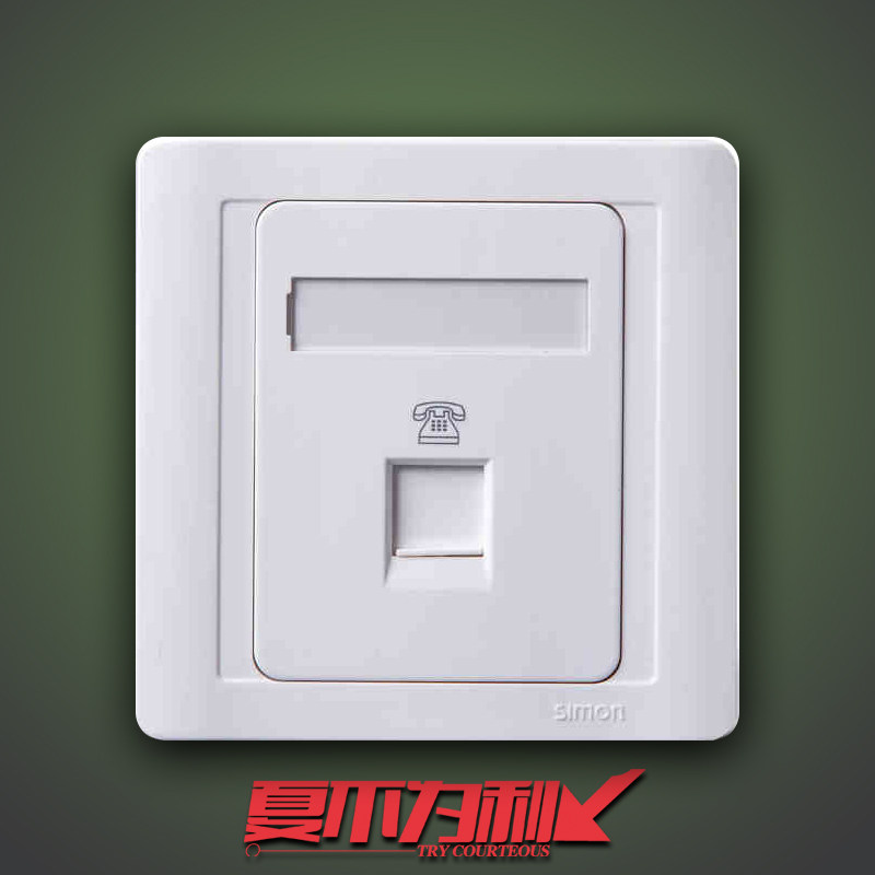 Simon Simon Telephone Socket 55 Series One Digit Telephone Single Phone Type 86 Voice Socket Panel N55214