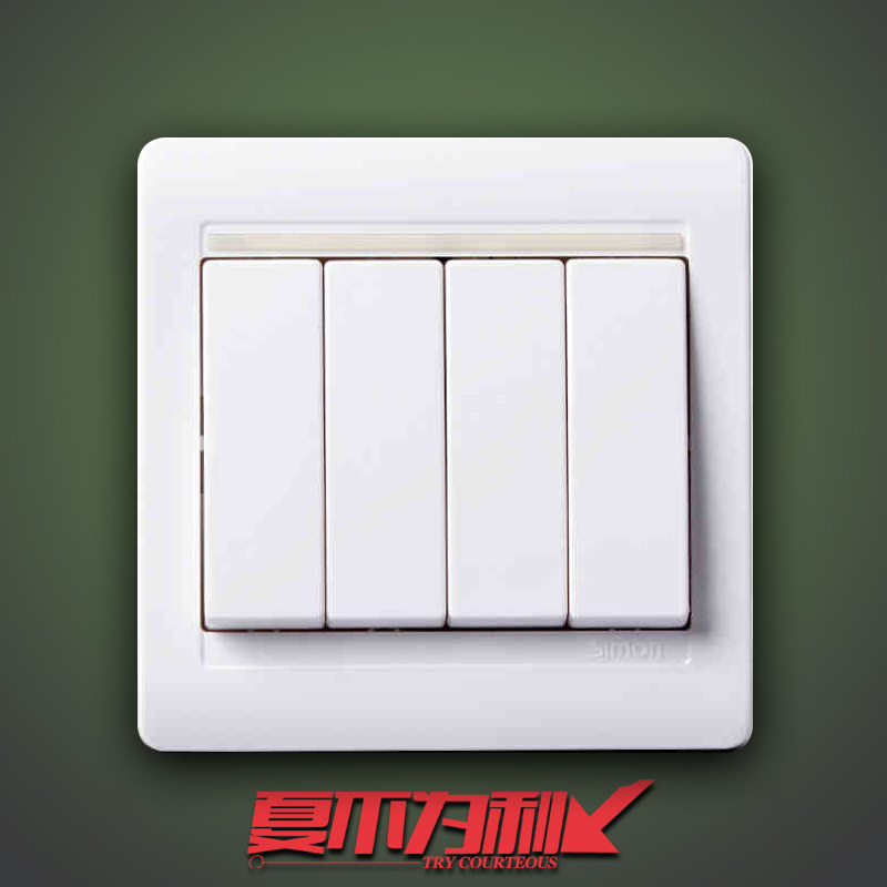 simon Simon switch socket series four single-linked four-open single-control 4 4 four single open 86 type N51041B