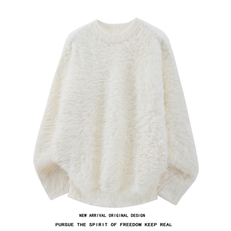 Imitation Mink Sweater for Men and Women, Autumn and Winter Inner Wear, Lazy Solid Color Round Neck Knitwear, Mohair Soft and Fluffy Sweater Imitation Mink Sweater for Men and Women, Autumn and Winter Inner Wear, Lazy Solid Color Round Neck Knitwear, Mohair Soft and Fluffy Sweater