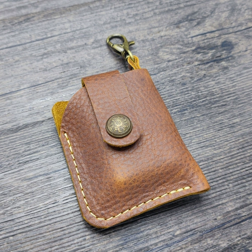 Зажигалка, кожаный универсальный защитный чехол ручной работы, из натуральной кожи, воловья кожа