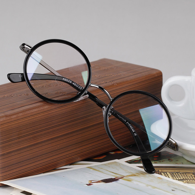 Meetnaz retro oval glasses frame old flower glasses male and female small doctoral round frame tide people