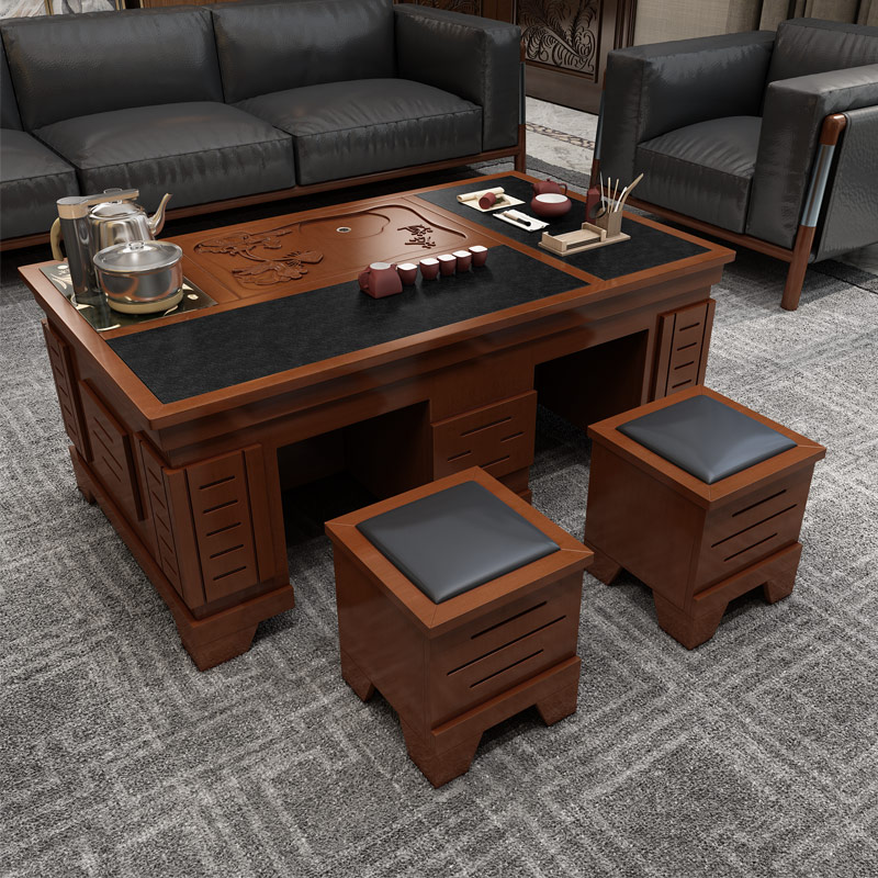 Marble Solid Wood Kung Fu Tea Table Tea Table Tea Table Tea Set Group Table Integrated Tea Table Office Tea Table And Chairs Combination