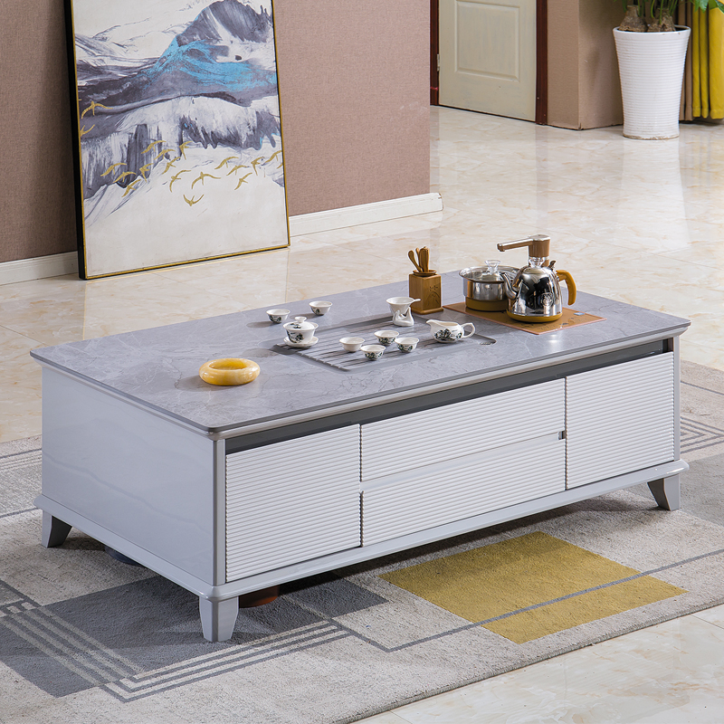 Rock Plate Tea Table Living Room Home Light Lavish Modern Kongfu Teatai Tea Table Tea Set Group Tea Tea Integrated 2021 New Living Room