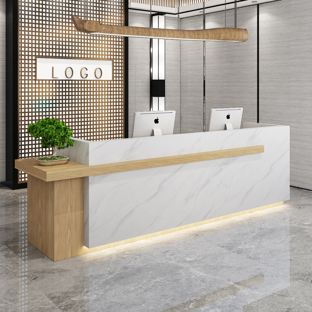ins cashier counter simple modern clothing store beauty salon bar company atmosphere training institution sample house exhibition center front desk