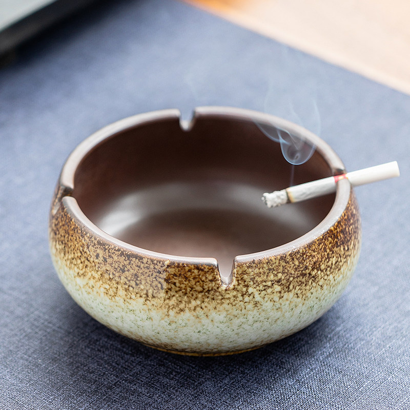Creative big number ashtrays without cover for home living room Retro Chinese Versatile Personality Trend Ceramic Ashtrays-Taobao