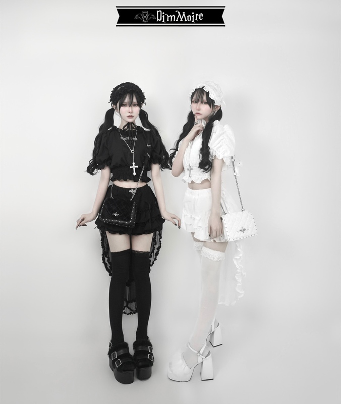 Clearance Nameless Japanese Style Dim Subculture Mass-Produced Dark Gothic Lolita Angel Baby Outfit Y2K