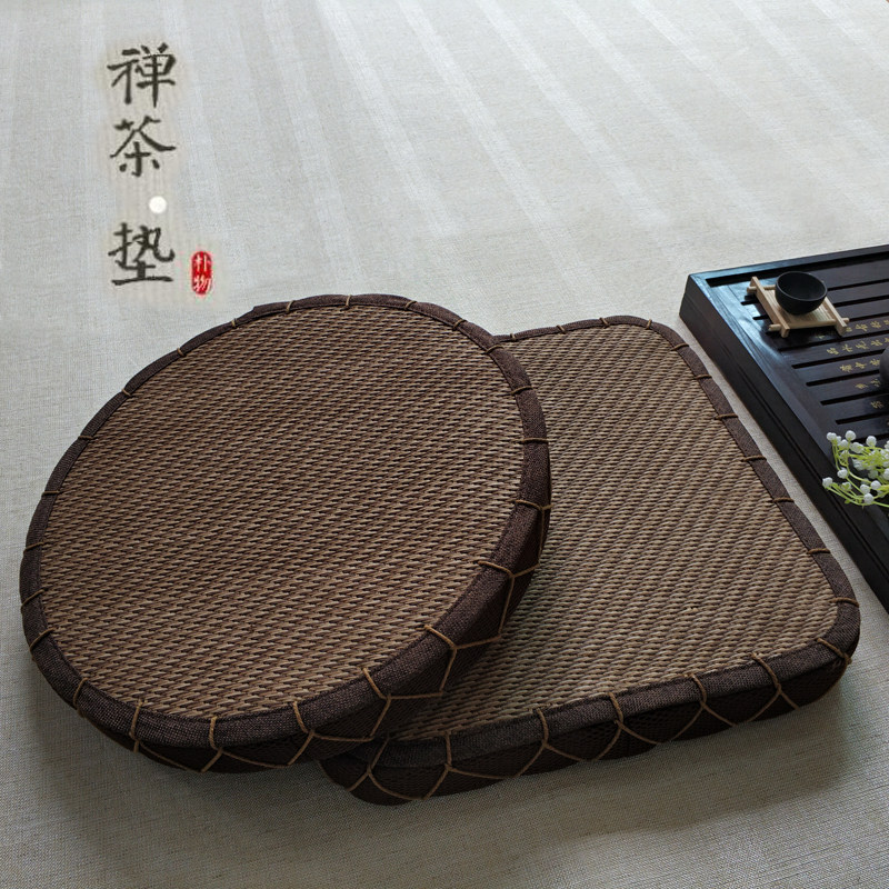 Tea ceremony cushion tatami cushion meditation worship Buddha cushion thickened meditation cushion Zen cushion straw woven bay window futon cushion