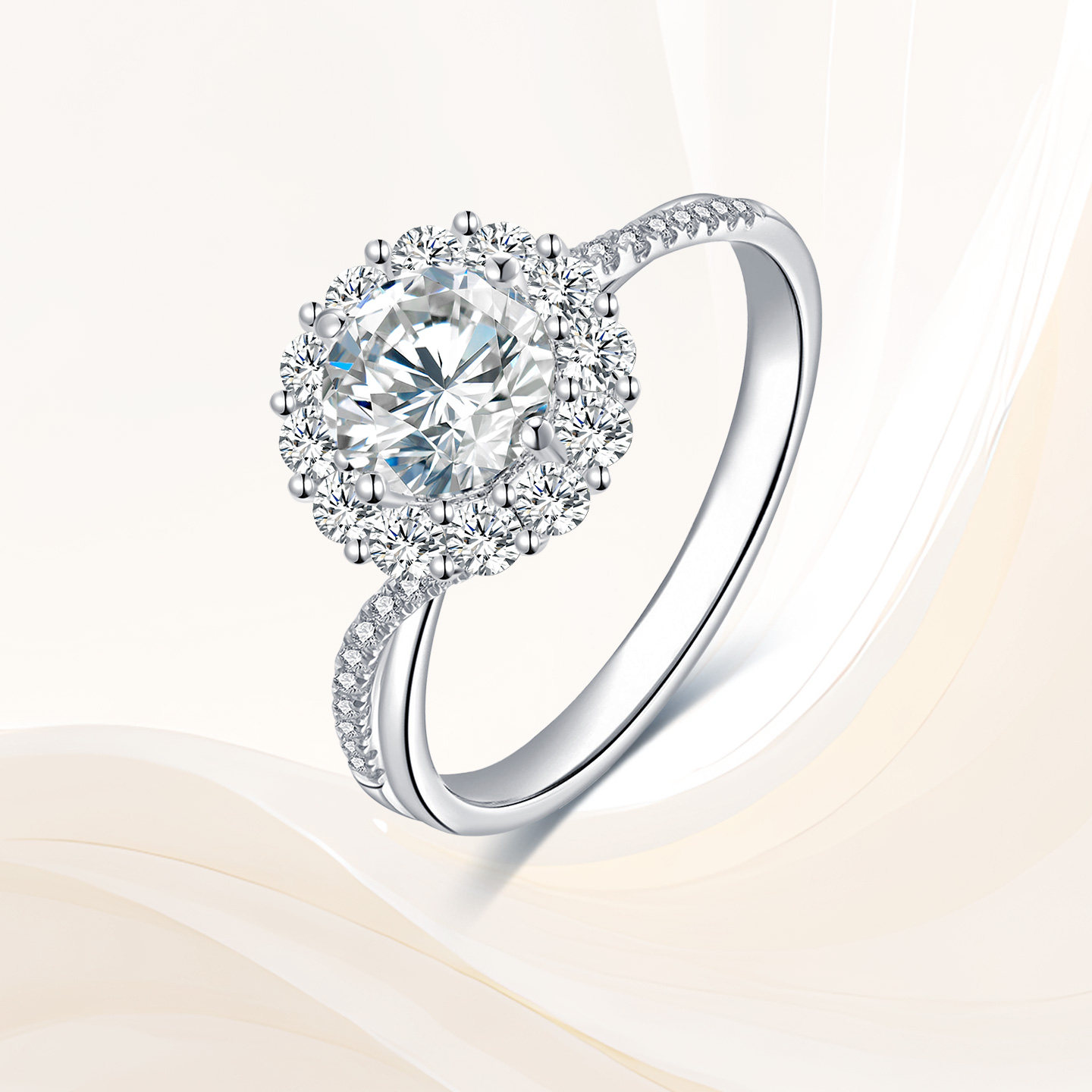 Кольцо Leo Star Diamond белое золото 0.5 карат