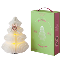 Eighteen paper Christmas tree desktop ornaments creative decoration holiday gifts luminous small household accessories window props