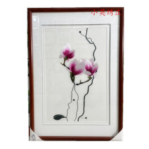 Pure handmade new boutique Suzhou embroidery painting Su embroidery finished product hanging painting Xuanguan decoration painting 4060 Yulan