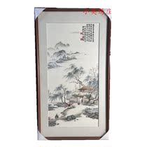 Pure handmade new boutique Suzhou embroidery painting Su embroidery finished product hanging painting Xuanguan decoration painting 50100 landscapes