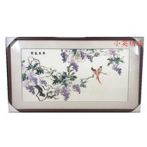 Handmade new boutique Suzhou embroidery painting Su embroidery finished hanging painting porch decorative painting 50100 purple East