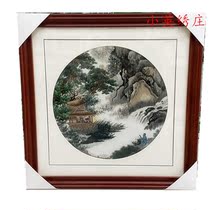 Pure handmade new boutique Suzhou embroidery painting Su embroidery finished product hanging painting Xuanguan decoration painting 3535 landscapes