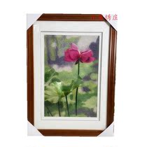 Pure handmade new boutique Suzhou embroidery painting Su embroidery finished product hanging painting Xuanguan decoration painting 4060 lotus flower