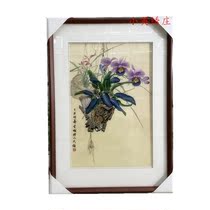 Pure handmade new boutique Suzhou embroidery painting Su embroidery finished product hanging painting Xuan guan decoration painting 4060 hanging Lan