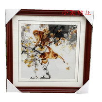 Pure handmade new boutique Suzhou embroidery painting Su embroidery finished product hanging painting Xuanguan decoration painting 3535 golden silk monkey