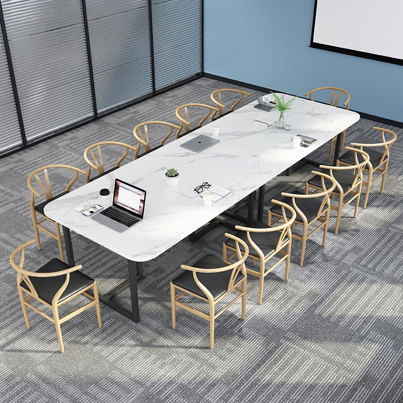 Small conference table long table simple modern script kill reading conference room detachable training long table and chair set