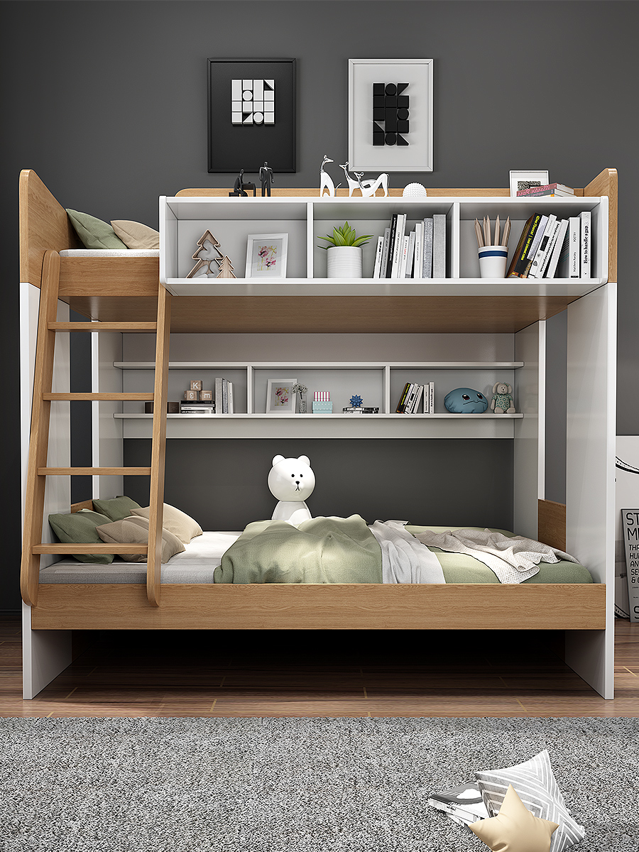 Whole bunk bed Bunk bed Children's bunk bed Two-child children's room bed Double bed Bunk bed Loft-style bed